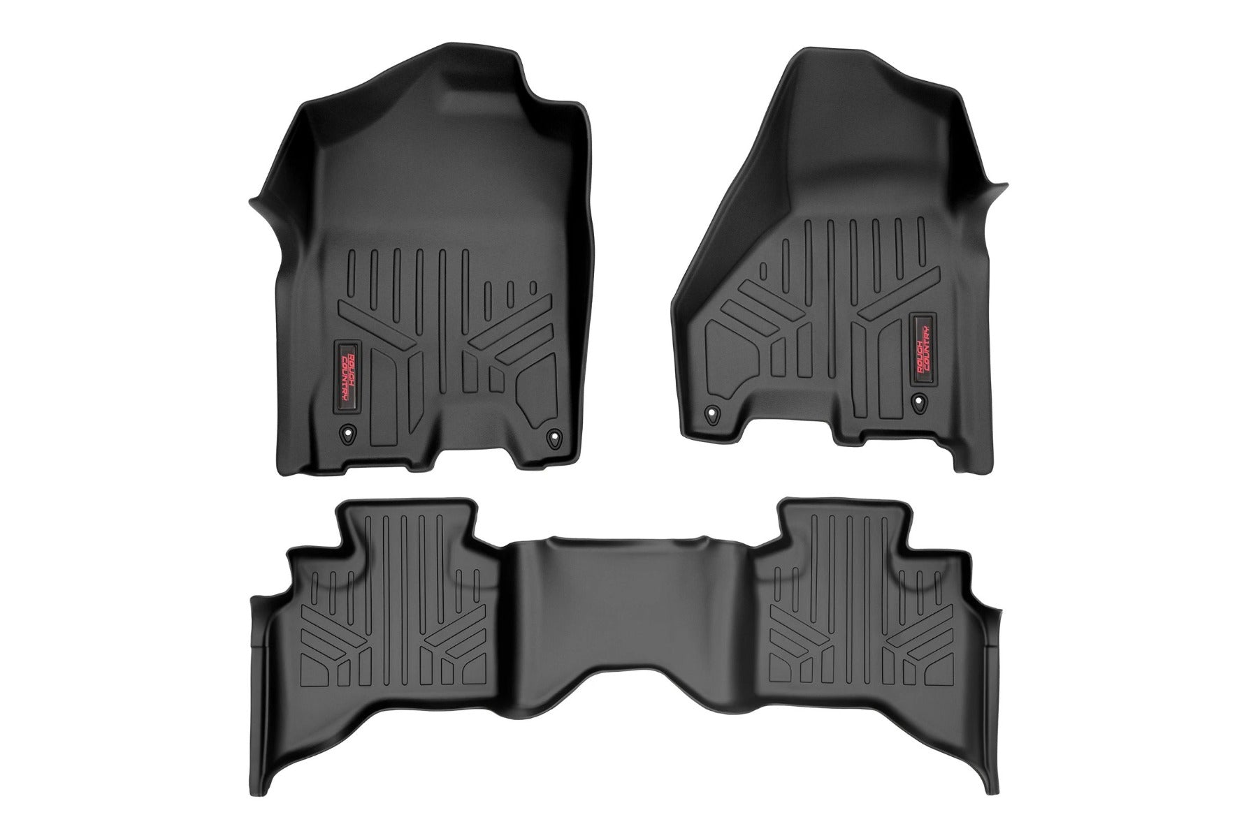 Rough Country Floor Mats | FR/RR | Quad Cab | Ram 1500 2WD/4WD (2012-2018 & Classic)