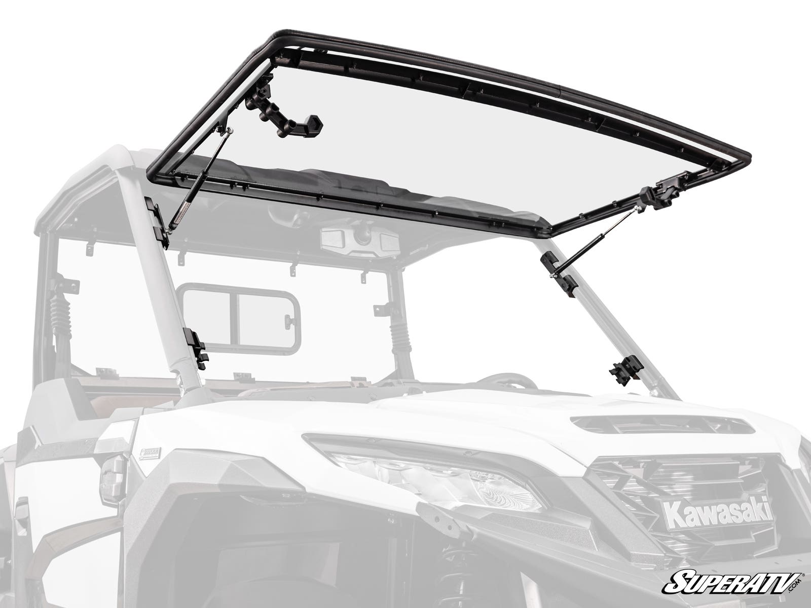 Kawasaki Ridge Scratch - Resistant Flip Windshield - Offroad Armor