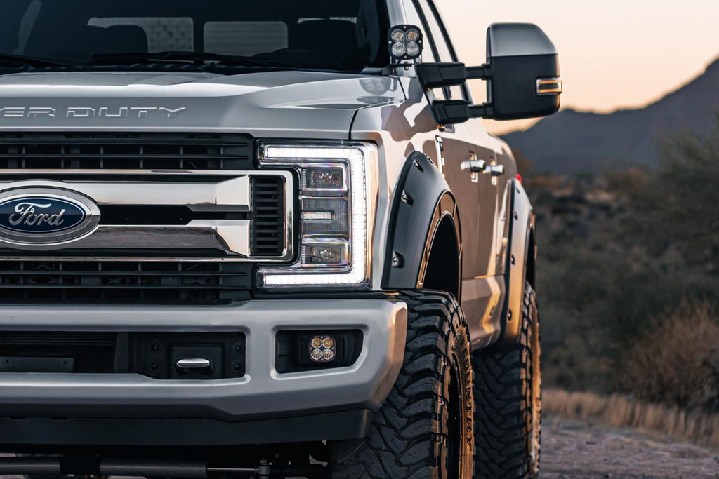 Rough Country Defender Pocket Fender Flares  | Black | Ford Super Duty (17-22)