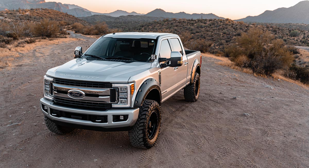 Rough Country Defender Pocket Fender Flares  | Black | Ford Super Duty (17-22)
