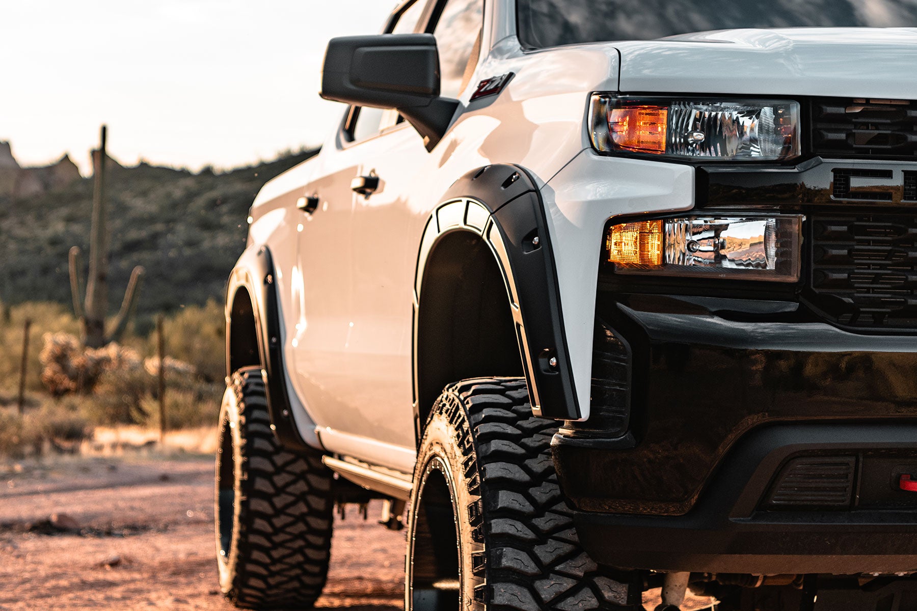 Fender Flares | Defender | GCN Victory Red | Chevy Silverado 1500 2WD/4WD (2019-2025 & Classic)