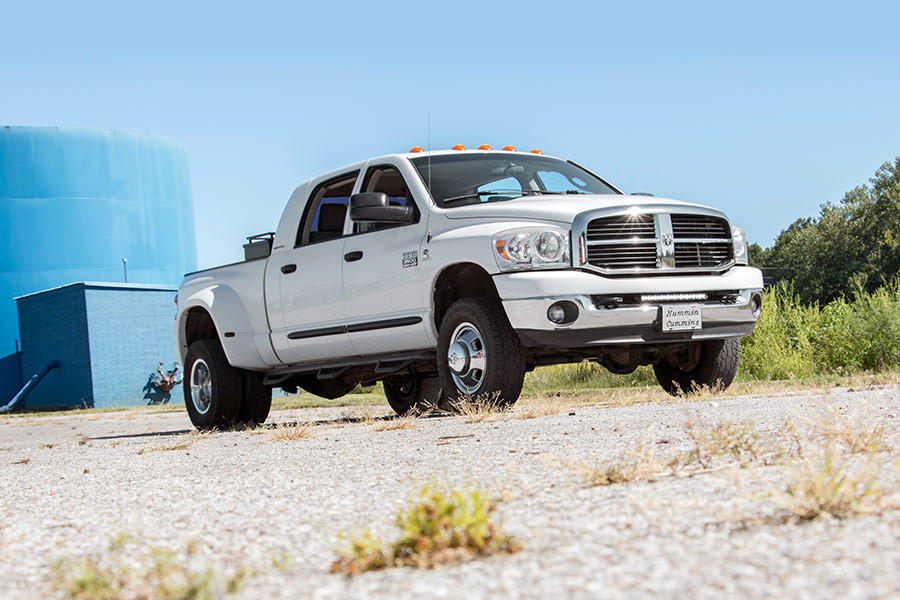 Rough Country LED Light | Bumper Mnt | 20" Black Single Row | White DRL | Ram 2500 (10-18)