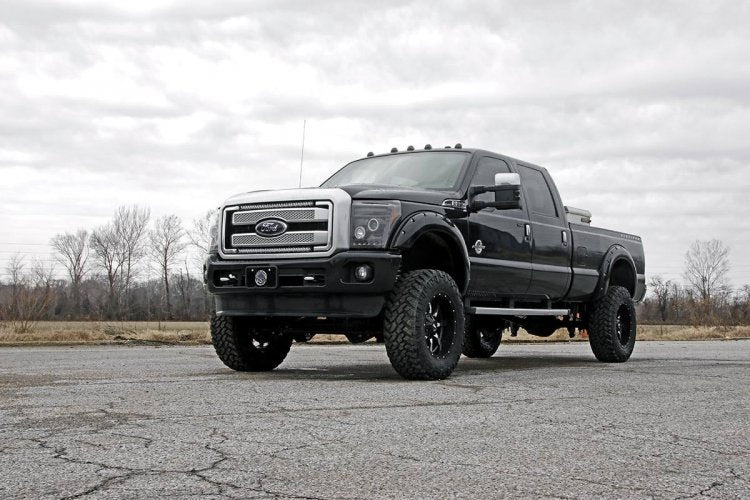 Rough Country LED Light | Grill Mnt | 30" Black Single Row Pair | Ford Super Duty (11-16)