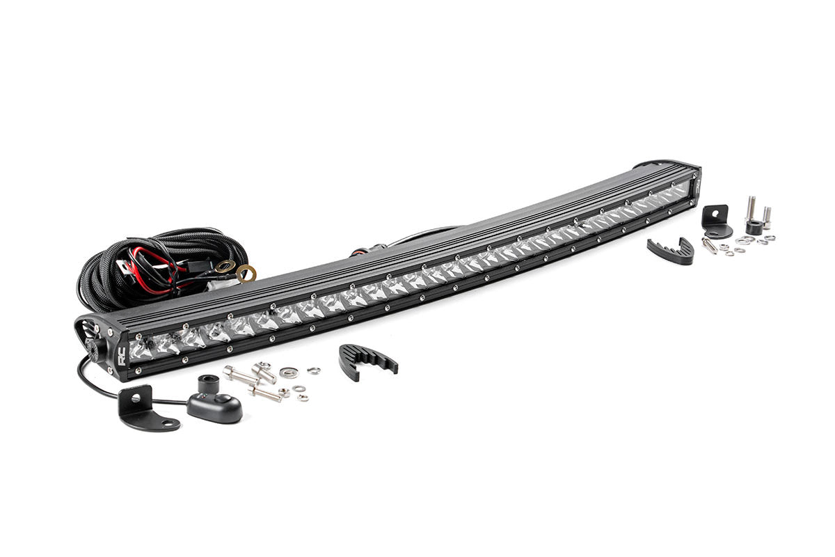 Rough Country Chrome Series LED | 30 Inch Light| Curved Single Row