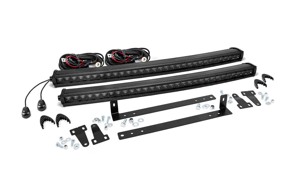Rough Country LED Light | Grille Mount | Dual 30" Black Single Row | Ford F-150 (09-14)