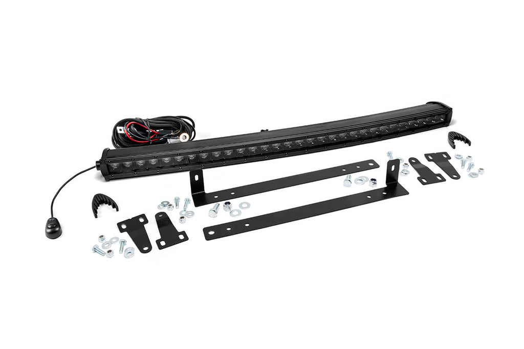 Rough Country LED Light | Grille Mount | 30" Black Single Row | Ford F-150 (09-14)