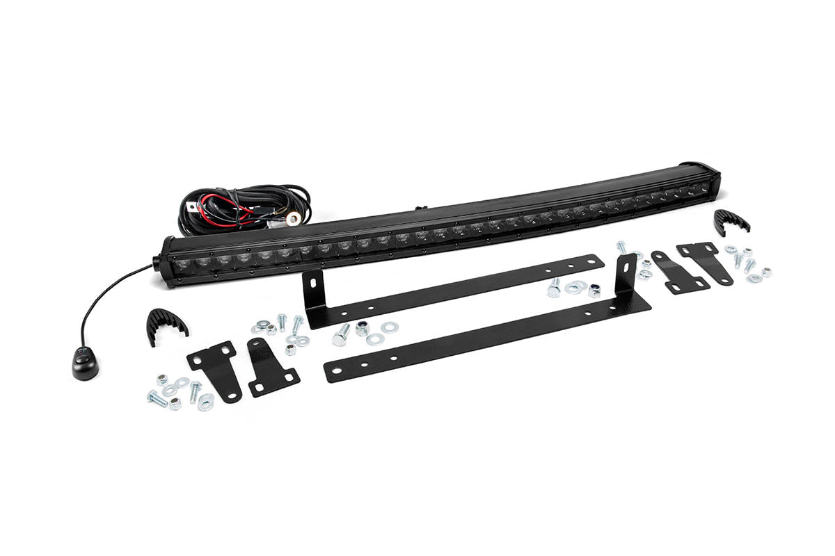 Rough Country LED Light | Grille Mount | 30" Black Single Row | Ford F-150 (09-14)