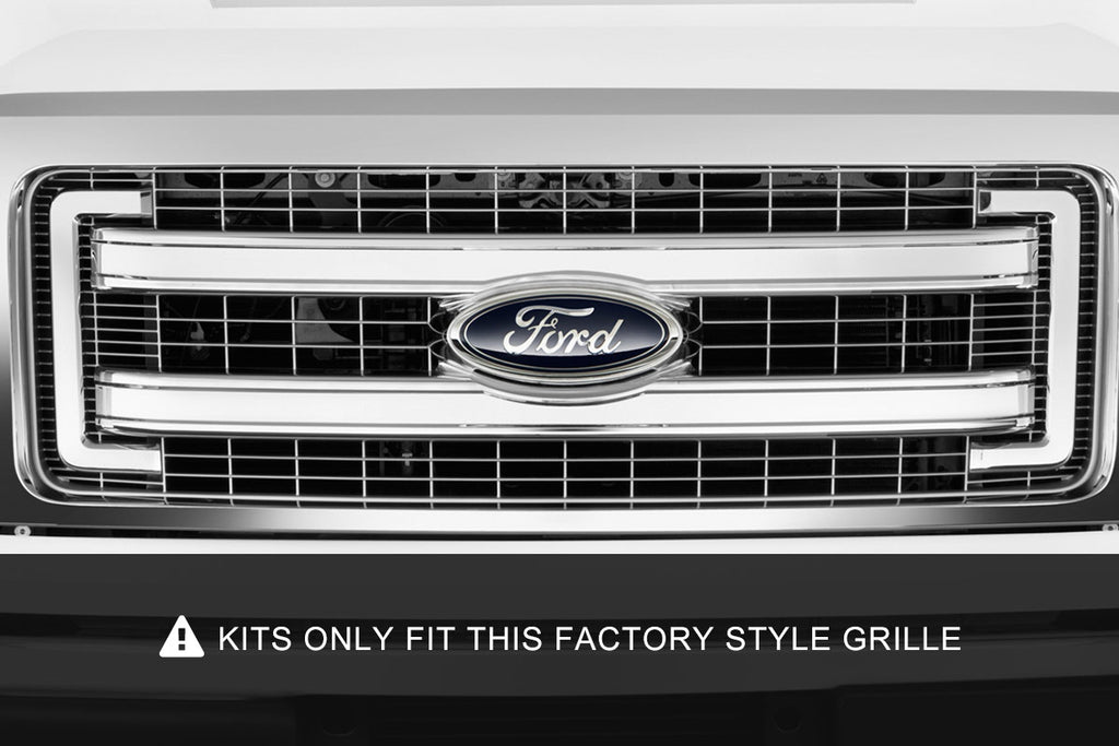 Rough Country LED Light | Grille Mount | 30" Chrome Single Row | Ford F-150 (09-14)