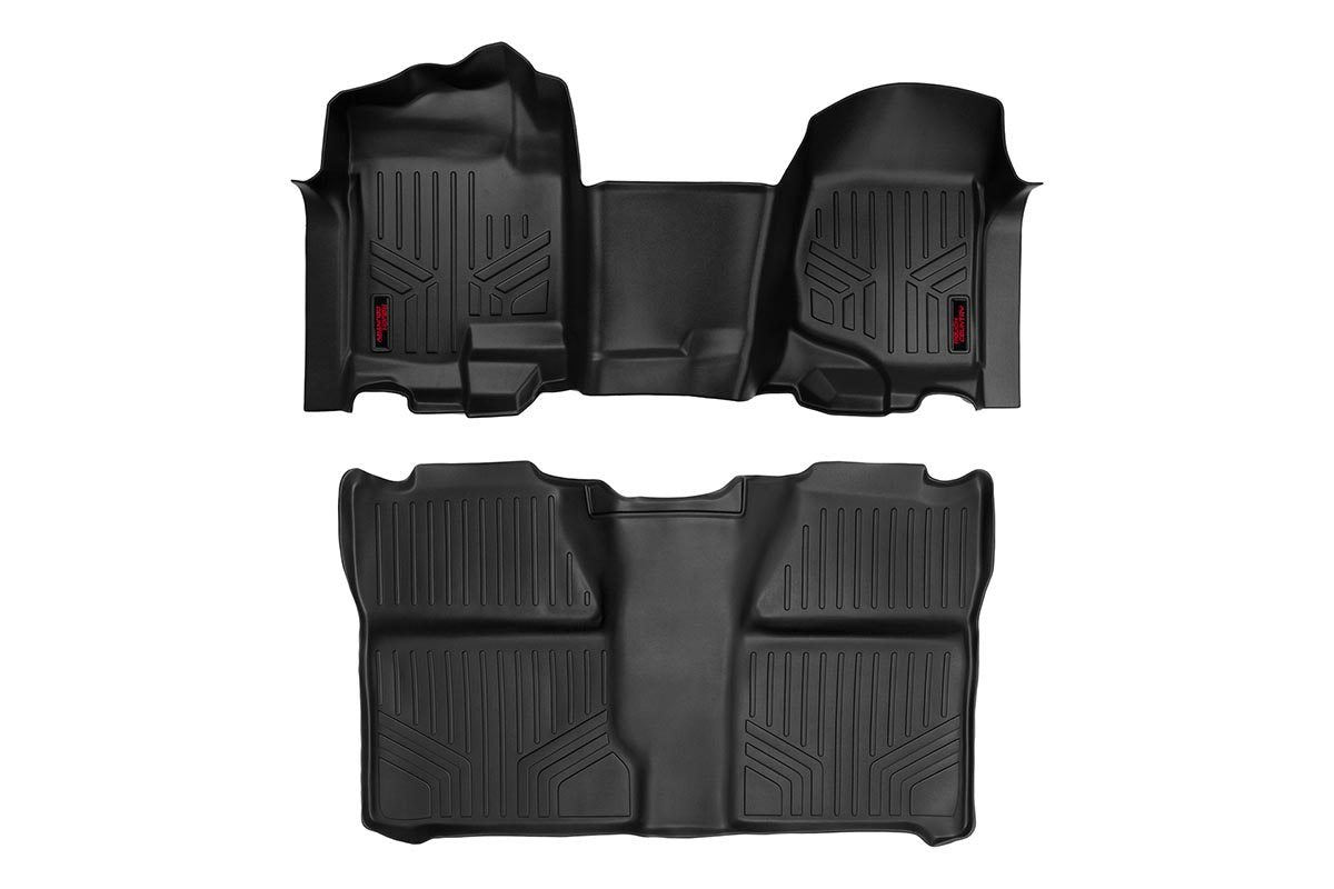 Rough Country Floor Mats | FR & RR | OV Hump | Crew | Chevy/GMC 1500/2500HD (07-14)