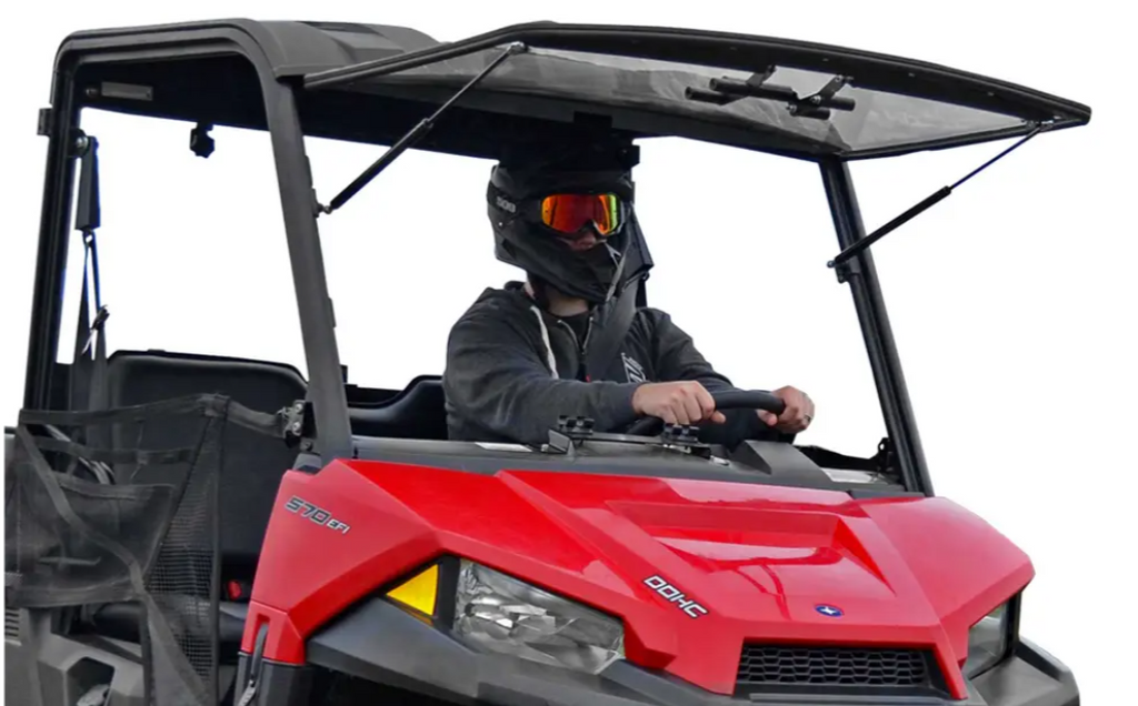 Polaris Ranger Midsize Scratch Resistant Flip Windshield