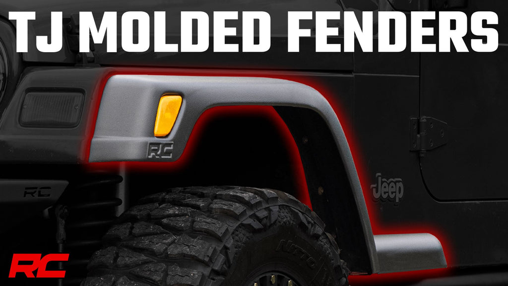 Rough Country Fender Flare Kit | 5.5" Wide | Jeep Wrangler TJ 4WD (1997-2006)
