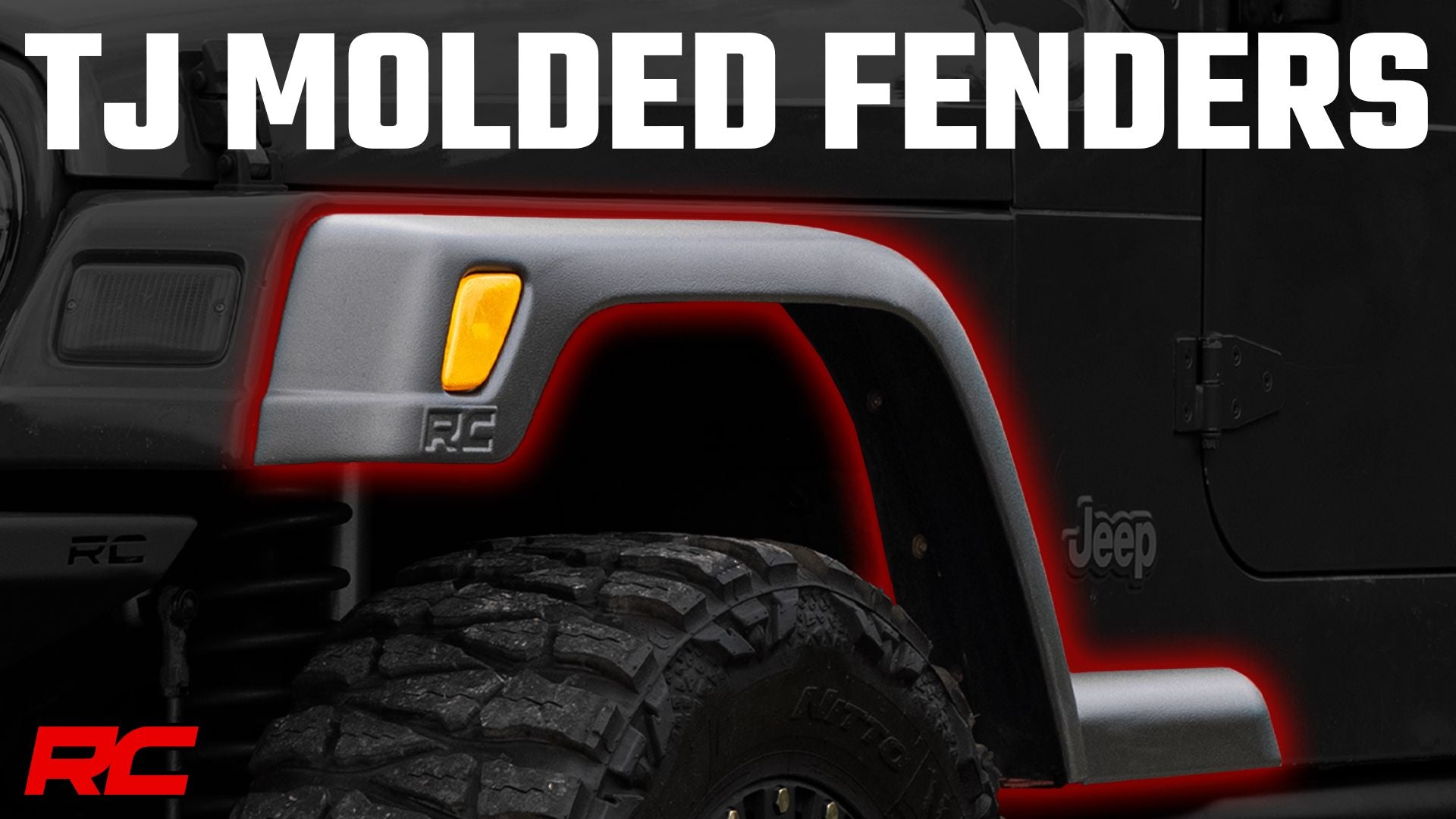 Rough Country Fender Flare Kit | 5.5" Wide | Jeep Wrangler TJ 4WD (1997-2006)