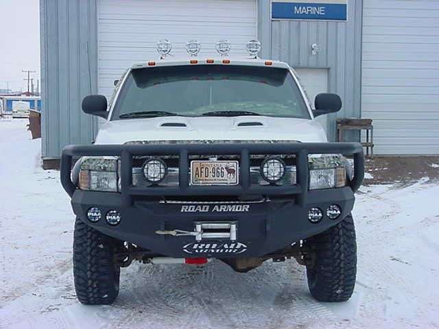 1994-1996 Ram 1500 Stealth Front Winch Bumper Titan Ii Guard - Texture Black Warn M12000, Smittybilt Xrc