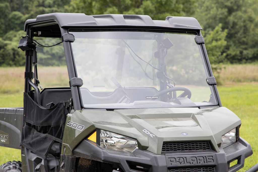 Rough Country Full Windshield | Scratch Resistant | Mid Size | Polaris Ranger 500/570 (15-22)