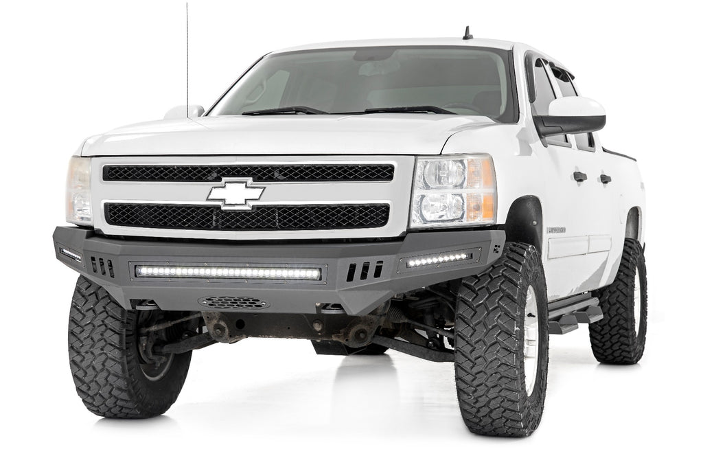 Rough Country Front High Clearance Bumper | BLK LEDs | Chevy Silverado 1500 (07-13)