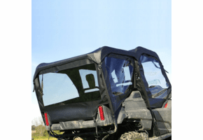 Honda Pioneer 1000-5 Cab Enclosure With Aluminum Upper Front Doors, Soft Rear Doors, And Middle & Back Soft Back Panels.