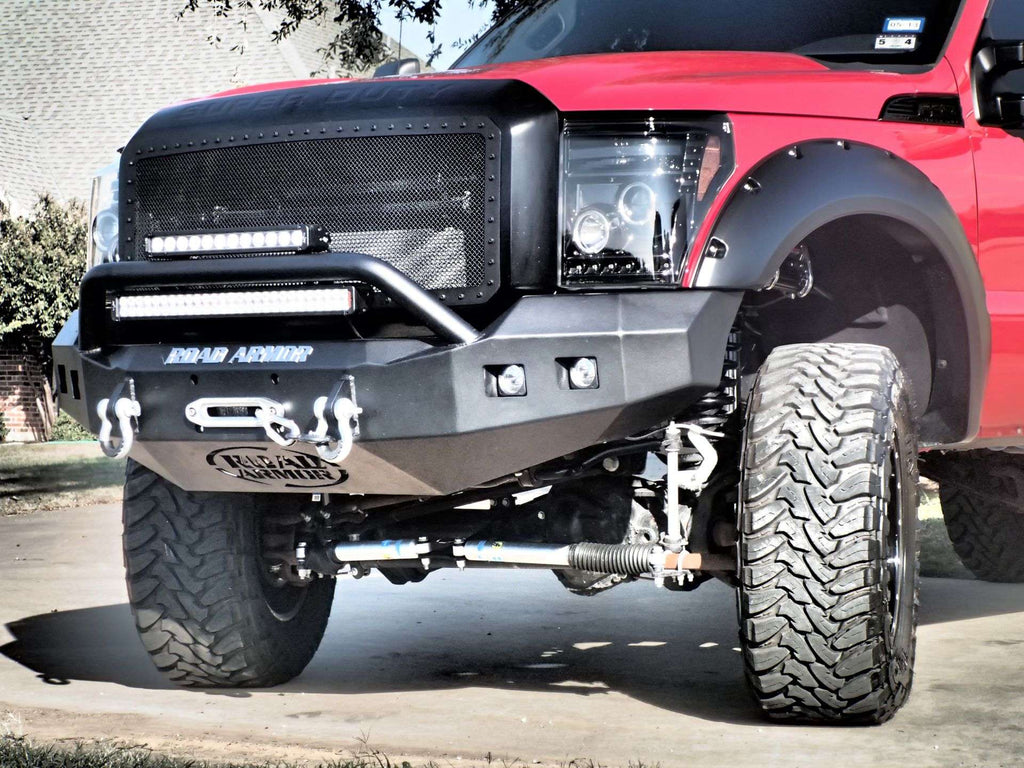 2011-2016 Ford F-250 Stealth Front Winch Bumper Pre-Runner Guard - Texture Black Warn 16.5Ti