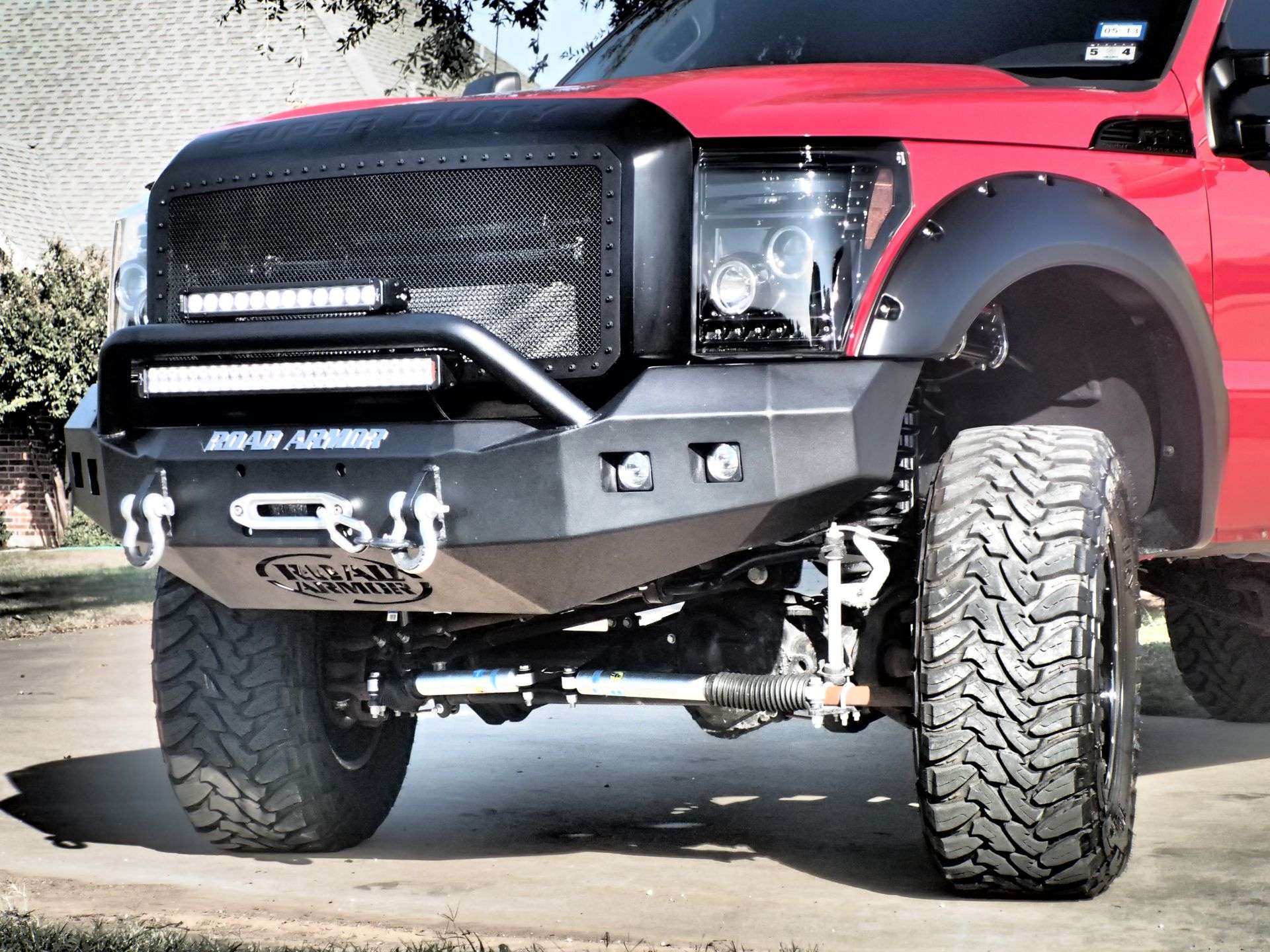2011-2016 Ford F-250 Stealth Front Winch Bumper Pre-Runner Guard - Texture Black Warn 16.5Ti
