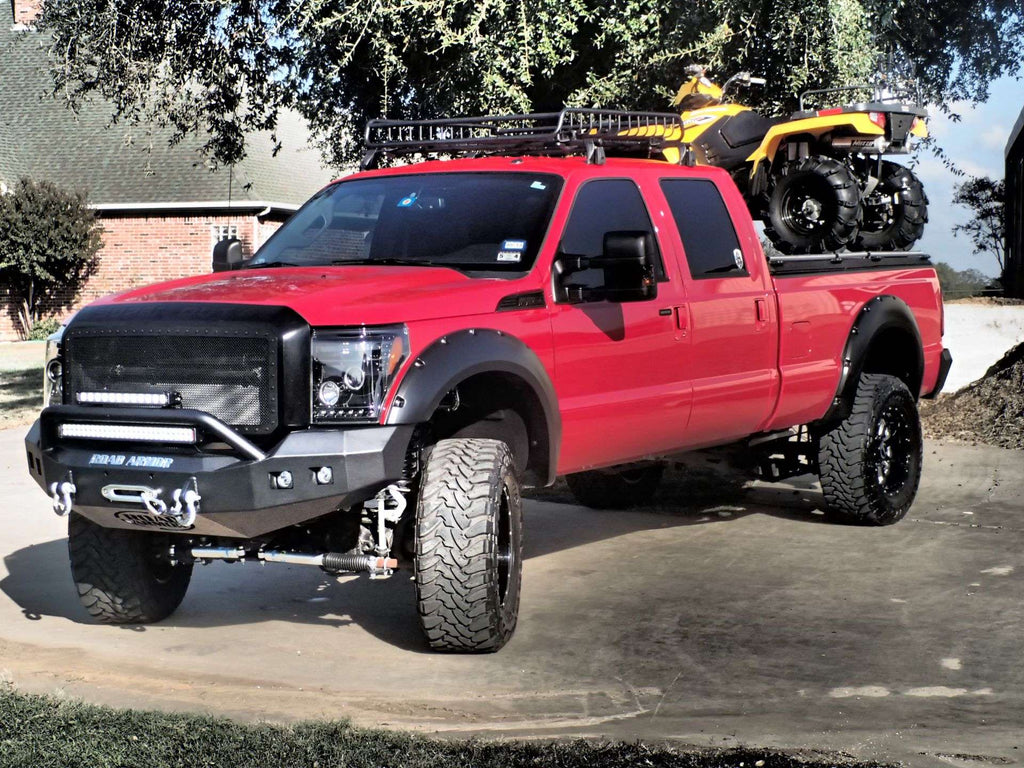 2011-2016 Ford F-250 Stealth Front Winch Bumper Pre-Runner Guard - Texture Black Warn 16.5Ti