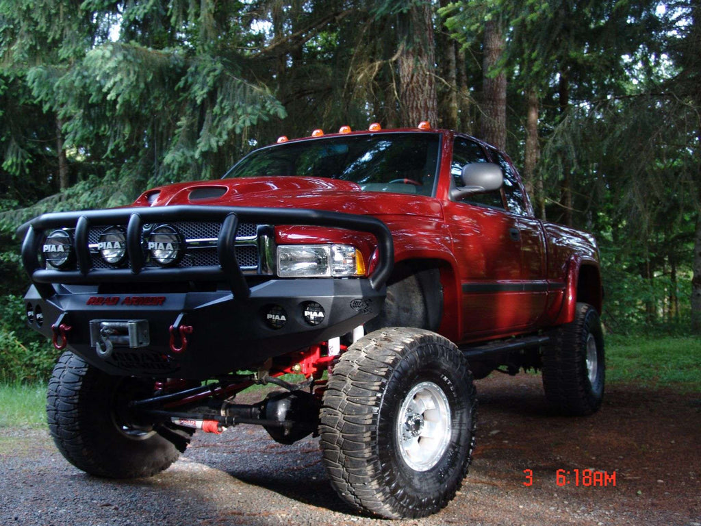 1994-1996 Ram 1500 Stealth Front Winch Bumper Titan Ii Guard - Texture Black Warn M12000, Smittybilt Xrc