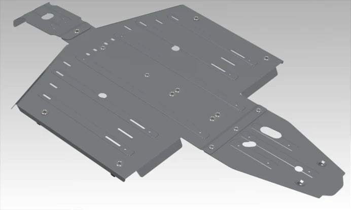 Polaris General 1000 Alloy Central Skid Plate - Offroad Armor