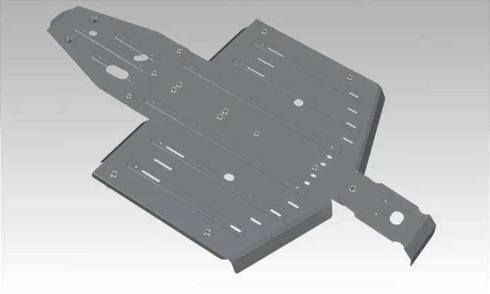 Polaris General 1000 Alloy Central Skid Plate - Offroad Armor