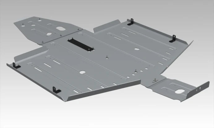 Polaris General 1000 Alloy Central Skid Plate - Offroad Armor