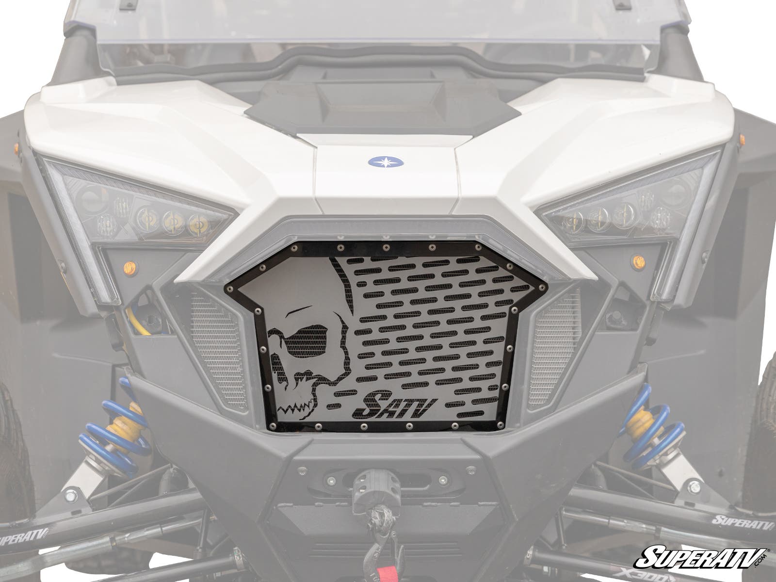 Polaris RZR Turbo R Skull Style Grille Insert - Offroad Armor