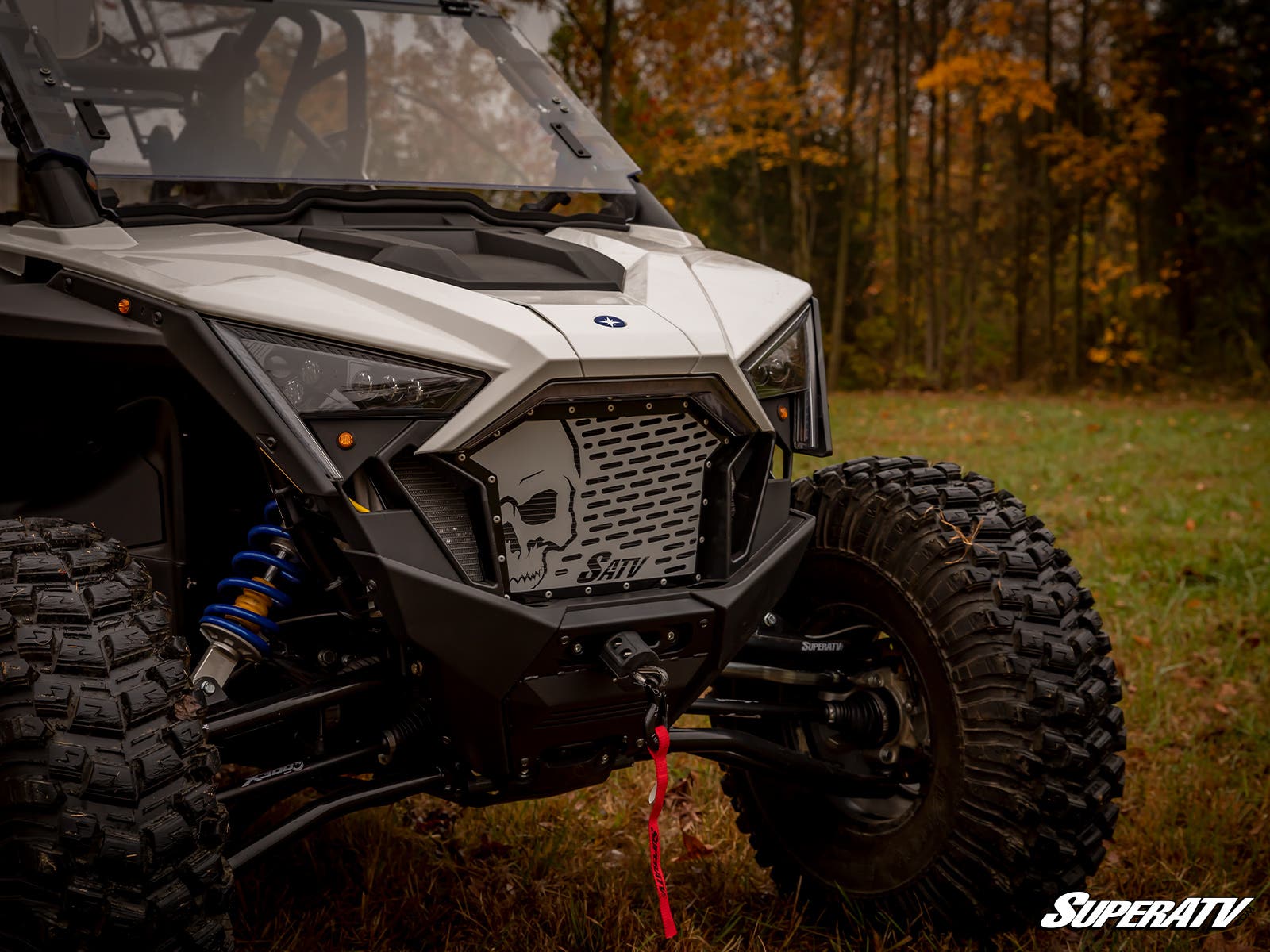 Polaris RZR Turbo R Skull Style Grille Insert - Offroad Armor