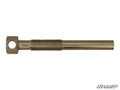 The Primary Drive Clutch Puller is a metal rod with a hexagonal head on the left and a hole through the head. It features partially threaded grooves, a smooth cylindrical section, and displays the SuperATV logo in the bottom right corner.