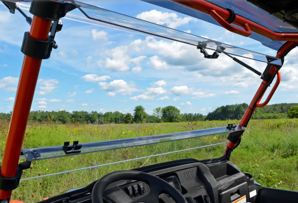 Kawasaki Mule Pro Fxt/Dx/Dxt Scratch Resistant Flip Windshield