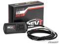 The Polaris RZR Trail S 1000 Dynojet Power Vision 3 ECU Tuner in black features a display, control buttons, a braided cable, and comes in a FLASH, GAS, AND GO branded box. The SuperATV logo appears at the bottom right.