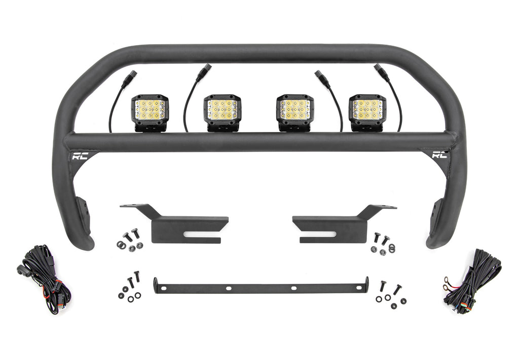 Rough Country Nudge Bar | 3 Inch Wide Angle Led (x4) | Ford Bronco 4WD (21-23)