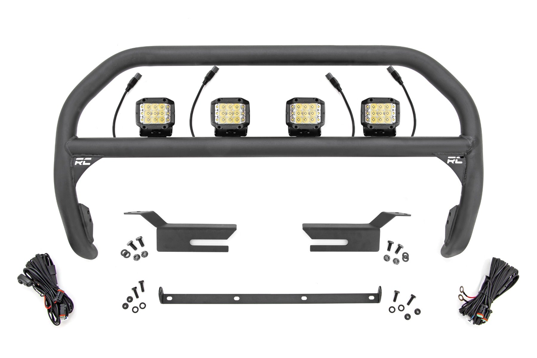 Rough Country Nudge Bar | 3 Inch Wide Angle Led (x4) | Ford Bronco 4WD (21-23)