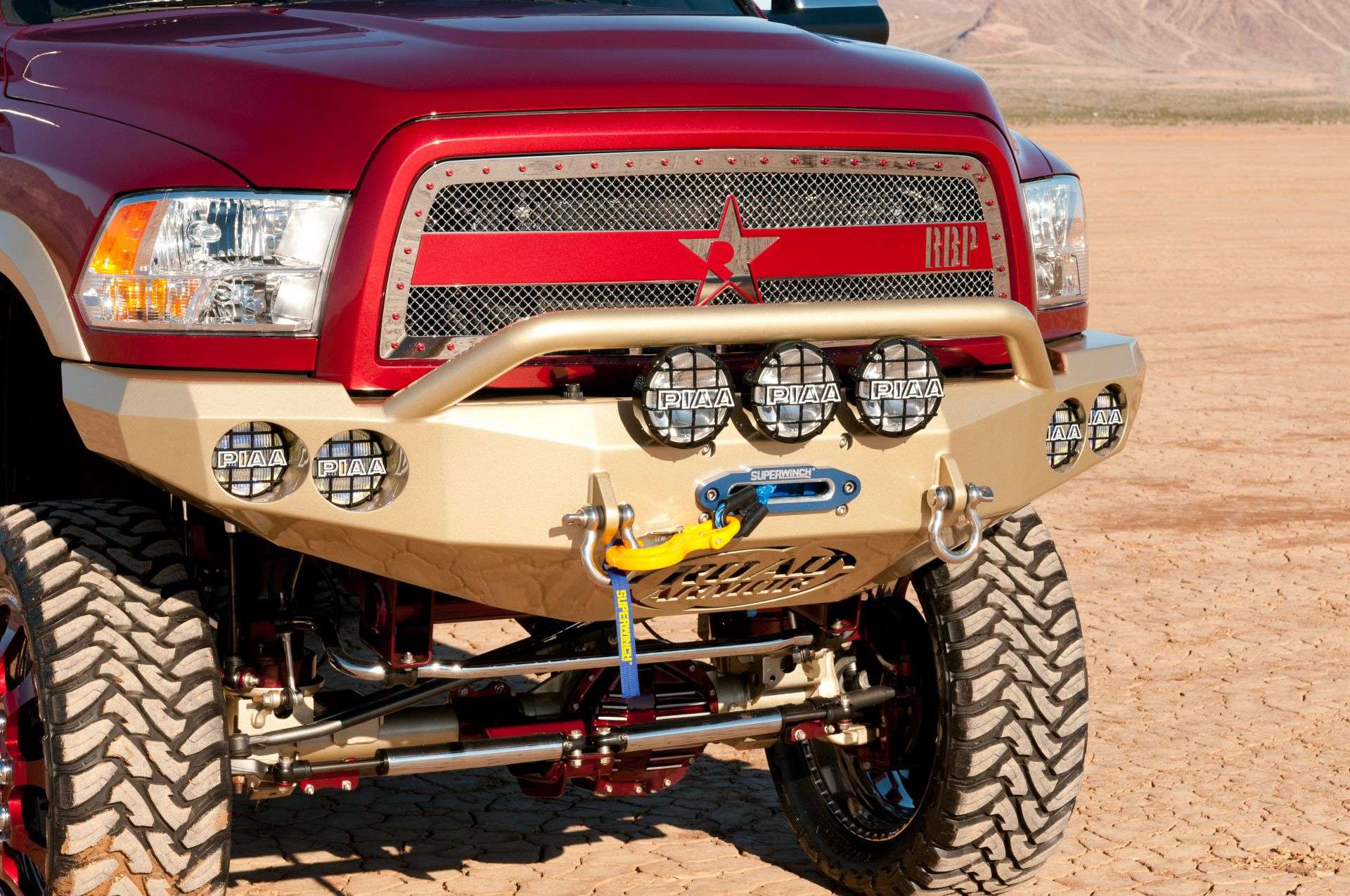 2010-2018 Ram 2500 Stealth Front Winch Bumper Pre-Runner Guard - Texture Black Warn 16.5Ti