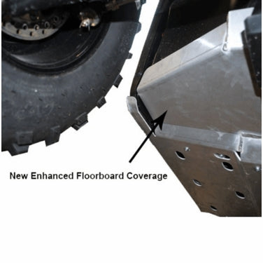 Ricochet Off-Road Aluminum Floorboard Skids W| Rock Sliders - 2015-20 Mid Size Polaris Ranger 500 | 570 | Etx | Ev