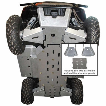 Ricochet Off-Road Complete Aluminum Skid Plate Set - 2010-16 Polaris Ranger 6X6