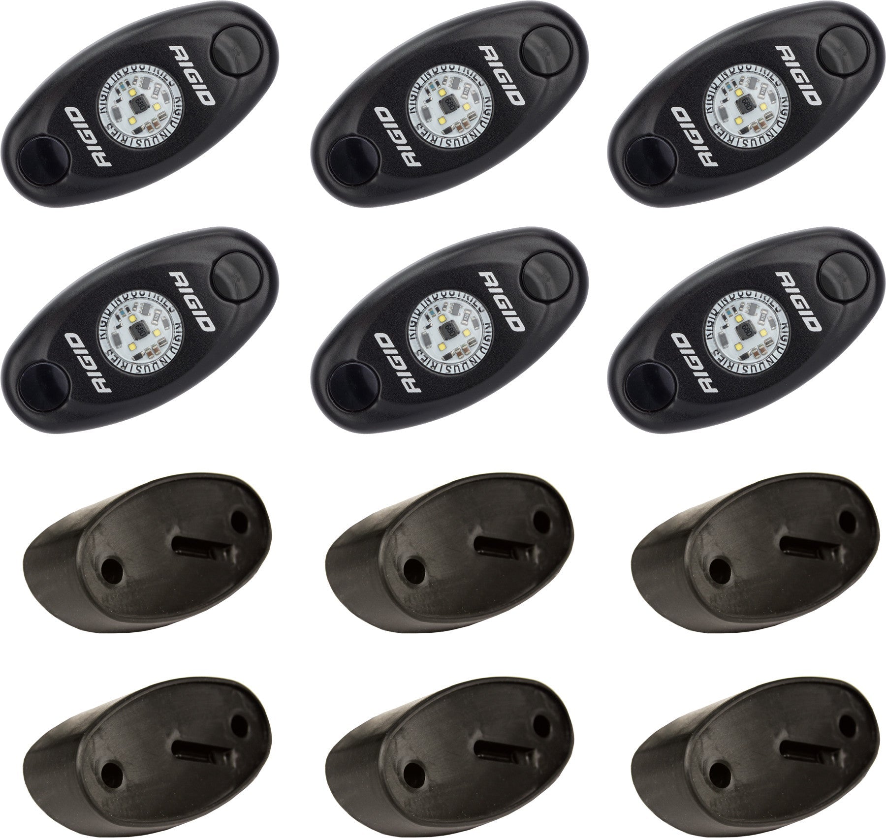 Rigid Rock Light Kit Red /6 - Offroad Armor