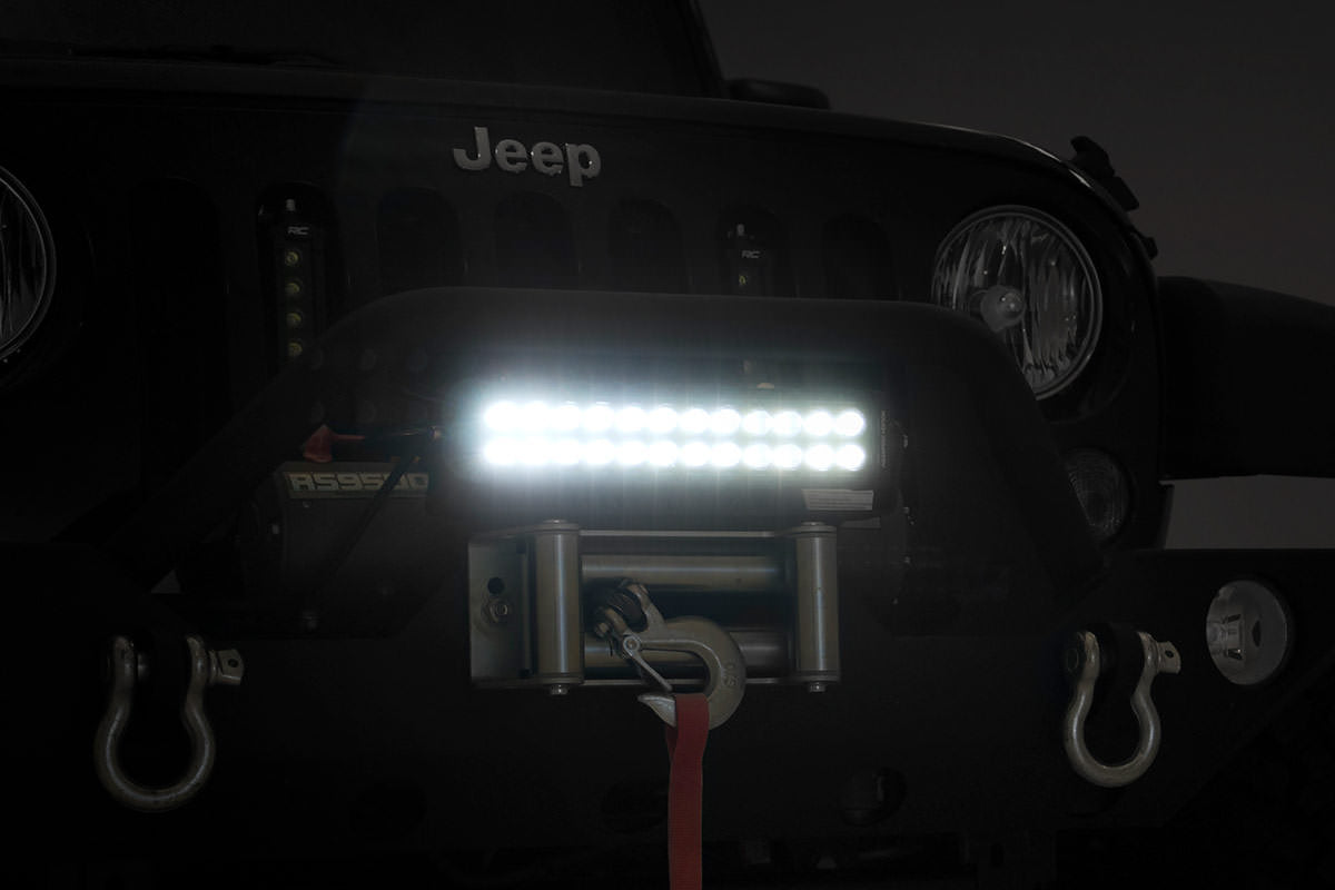 Rough Country Black Series LED Light | 12 Inch | Dual Row