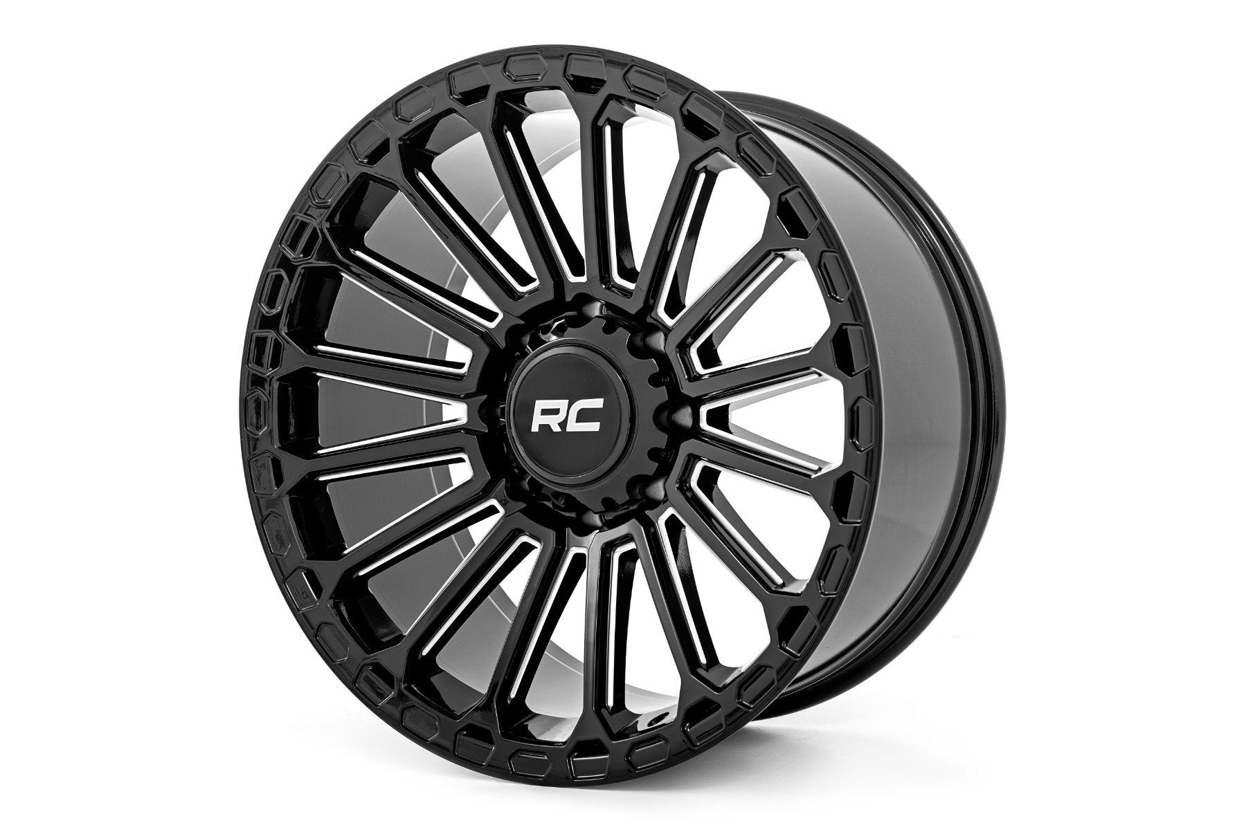 Rough Country 97 Series Wheel | One-Piece | Gloss Black | 22x10 | 6x5.5 | -25mm