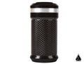 The Assault Industries M2HB Billet Shift Knob for Can-Am Maverick X3 is a black, cylindrical metal knob with a diamond-patterned grip and smooth band near the top. Flat ends, white background, and a small black geometric logo in the bottom right corner.