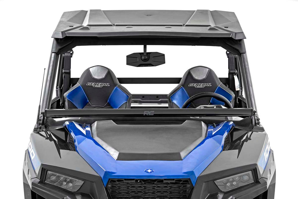 Rough Country LED Light | Lower Windshield | 50" Black Single Row | White DRL | Polaris General (19-22)