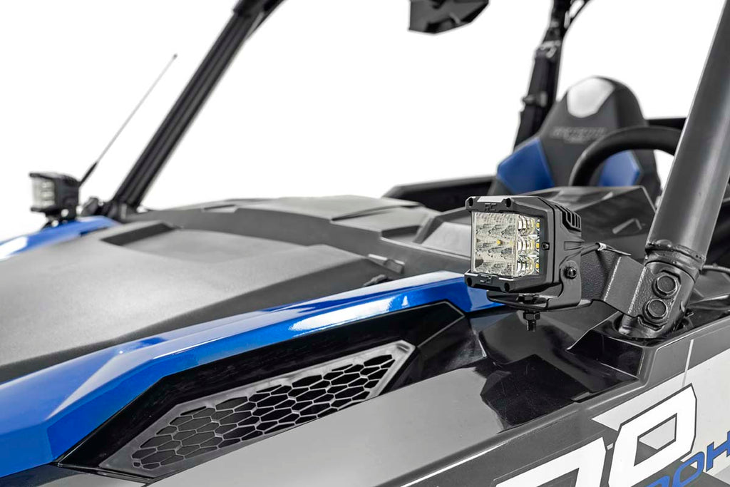 Rough Country LED Light | Cage Mount | 3" OSRAM | Wide Angle | Polaris General (16-22)/General 4 (17-22)