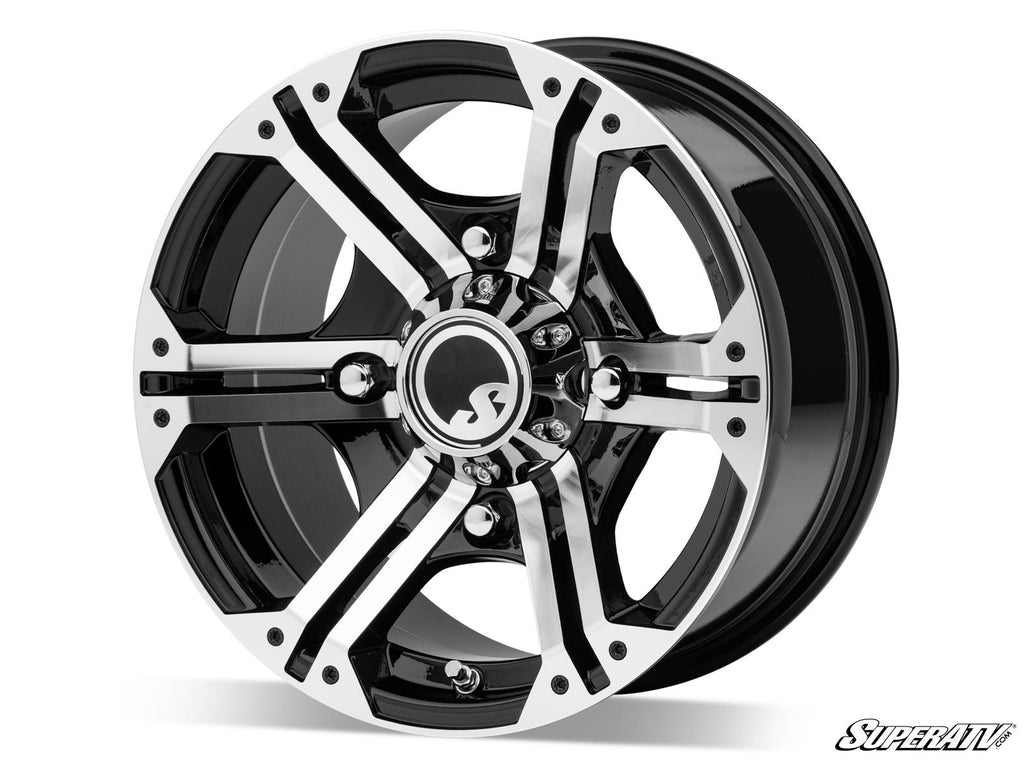 Standard XT Warrior Tires 28x10x14 on 14x7 Bandit H - Series Machined Finish Wheels 4/156 Pattern - Offroad Armor