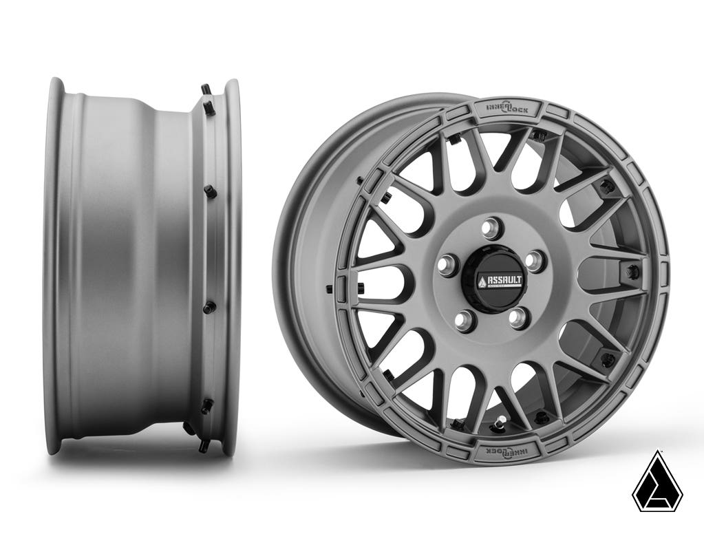 Standard XT Warrior Tires 30x10x15 on 15x7 Assault Industries Hellfire Matte Titanium Wheels 5/4.5 Pattern - Offroad Armor