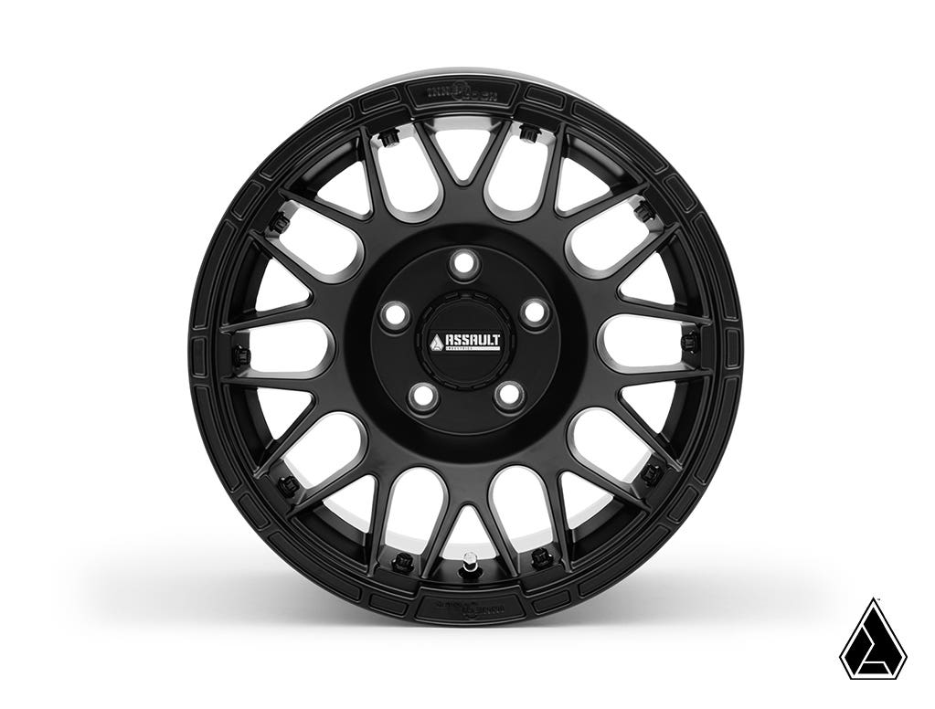 Standard XT Warrior Tires 32x10x15 on 15x10 Assault Industries Hellfire Satin Black Wheels 4/136 Pattern - Offroad Armor