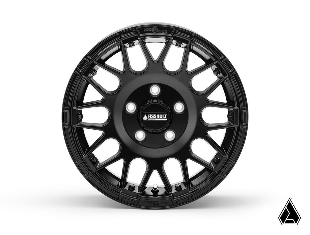 Standard XT Warrior Tires 32x10x15 on 15x7 Assault Industries Hellfire Satin Black Wheels 4/136 Pattern - Offroad Armor