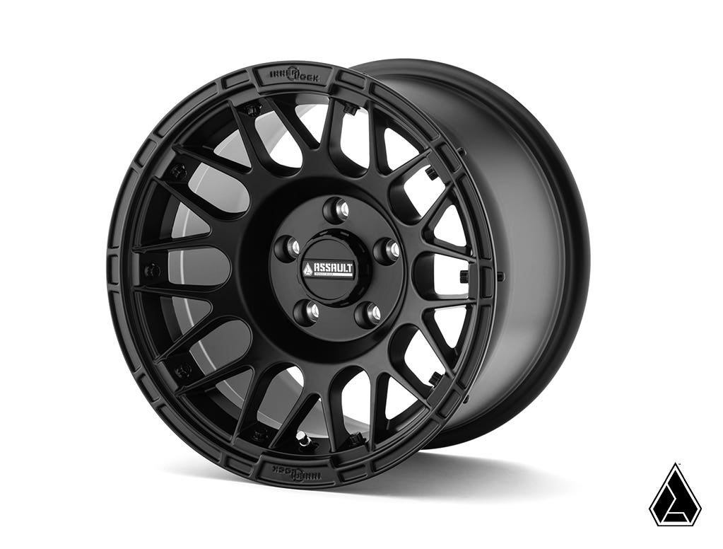 Sticky XT Warrior Tires 35x10x15 on 15x10 Assault Industries Hellfire Satin Black Wheels 5/4.5 Pattern - Offroad Armor