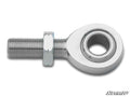 A Heim Joint 5/8 with a silver external threaded shaft, circular head with spherical hole, and hex nut is shown. The image features a white background and the SuperATV logo in the bottom right corner.
