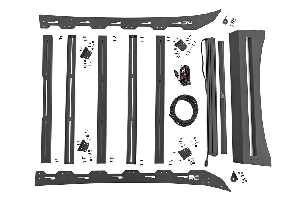 Rough Country Roof Rack | Front LED Lights | Toyota Tacoma 2WD/4WD (2005-2023)